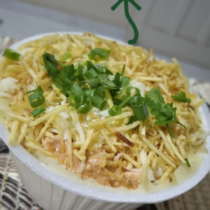 Batata Recheada Strogonoff de Frango